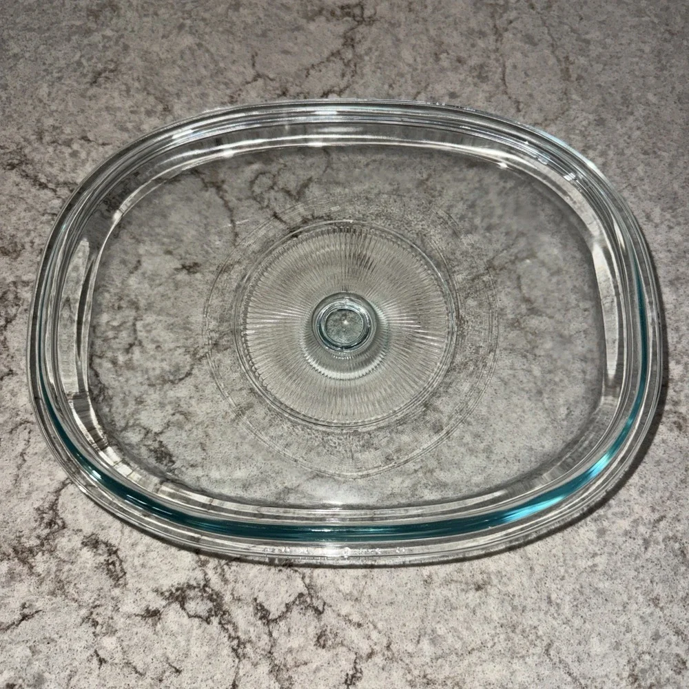 PYREX DC1.5C Corning Ware Clear Glass Oval Lid Only For French Casserole Replace